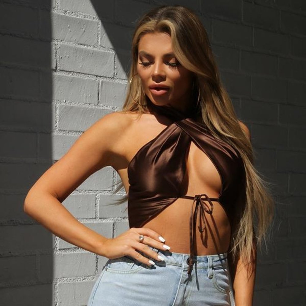 NWT Brown Crop Top